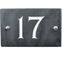 The House Nameplate Company – Número para casa- Pizarra- Color Negro